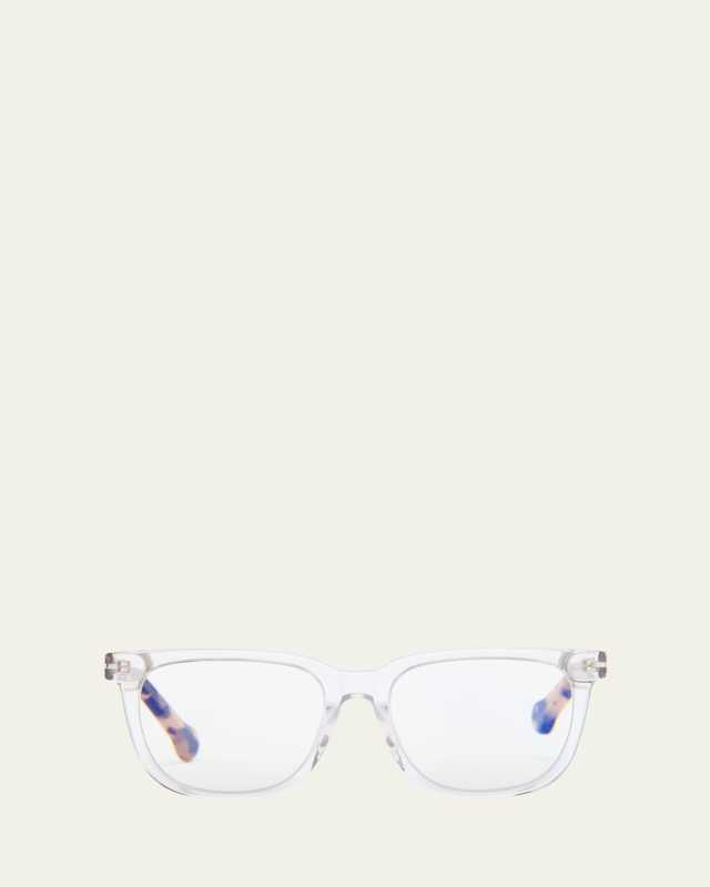 Blue Blocking Two-Tone Acetate Rectangle Readers, +2.5